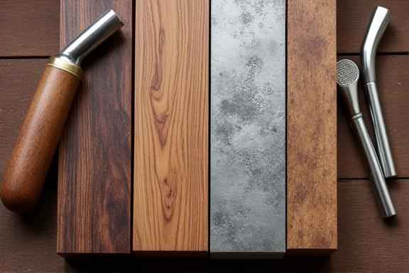 エキゾチックな木材と金属ビレットを含む、ゴルフクラブ用の高級素材のセレクション